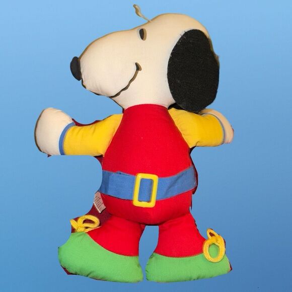 Vintage 1968 Learn to Dress Snoopy Doll Teach Me Snoopy Plush 14" - Picture 6 of 6